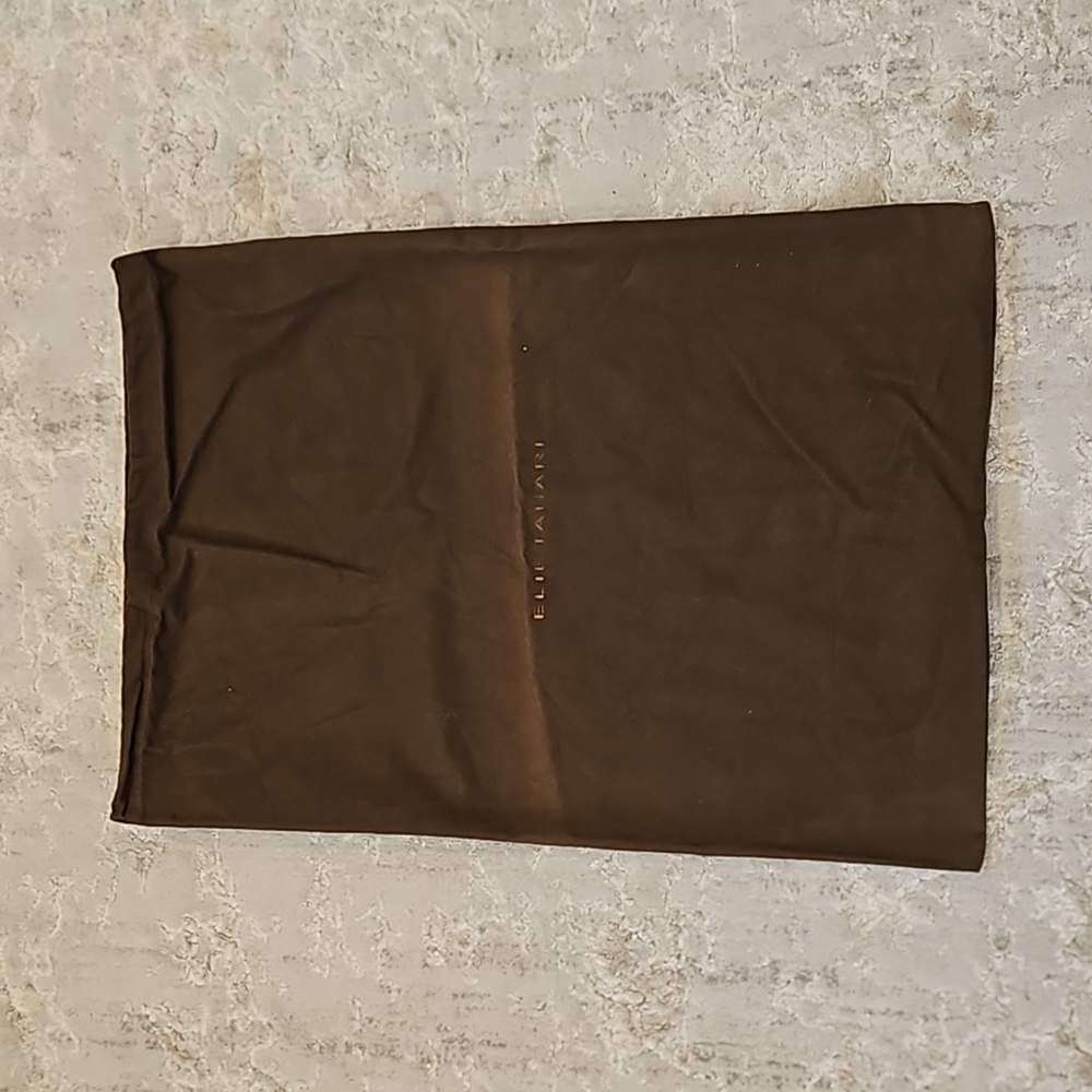 AUTHENTIC ELIE TAHARI BROWN LARGE DUSTBAG STORAGE BAG 20" × 14"